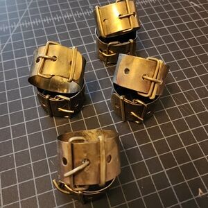 Gold Tone Napkin Rings